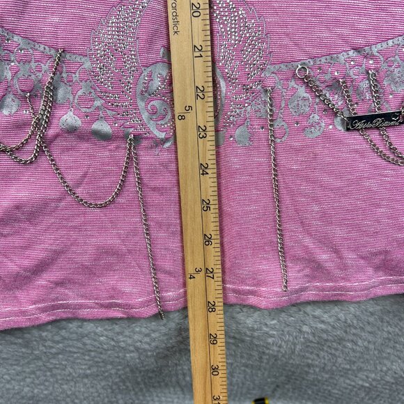 Vintage Apple Bottom Womens Bodycon Dress Pink Cold Shoulder Sz Med Y2K - Picture 7 of 15